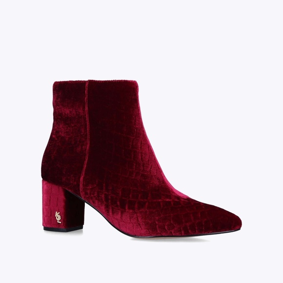 Kurt Geiger London Burlington Ankle Boot Wine SZ 37/6.5 or 38.5/8 NEW - Picture 9 of 11